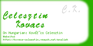 celesztin kovacs business card